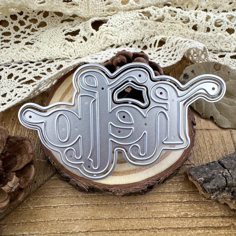 LZBRDY Hello Wishes Words Embossing Metal Cutting Dies for Card Making and Scrapbooking, Arts Crafts Birthday Thanksgiving Christmas Craft Die Cuts Stencil - Image 3